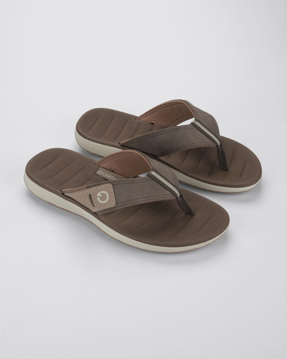 Sandalia Hombre Café/Beige Malaga Cartago