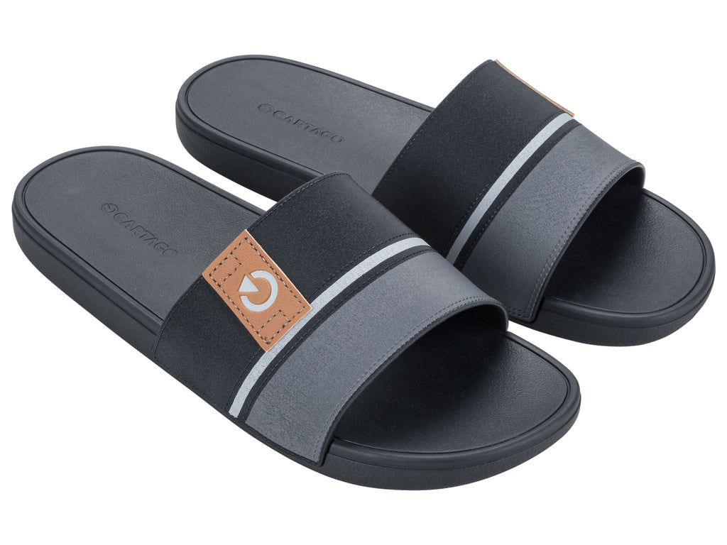 Sandalia Hombre Negro/Gris Dakar Slide Cartago