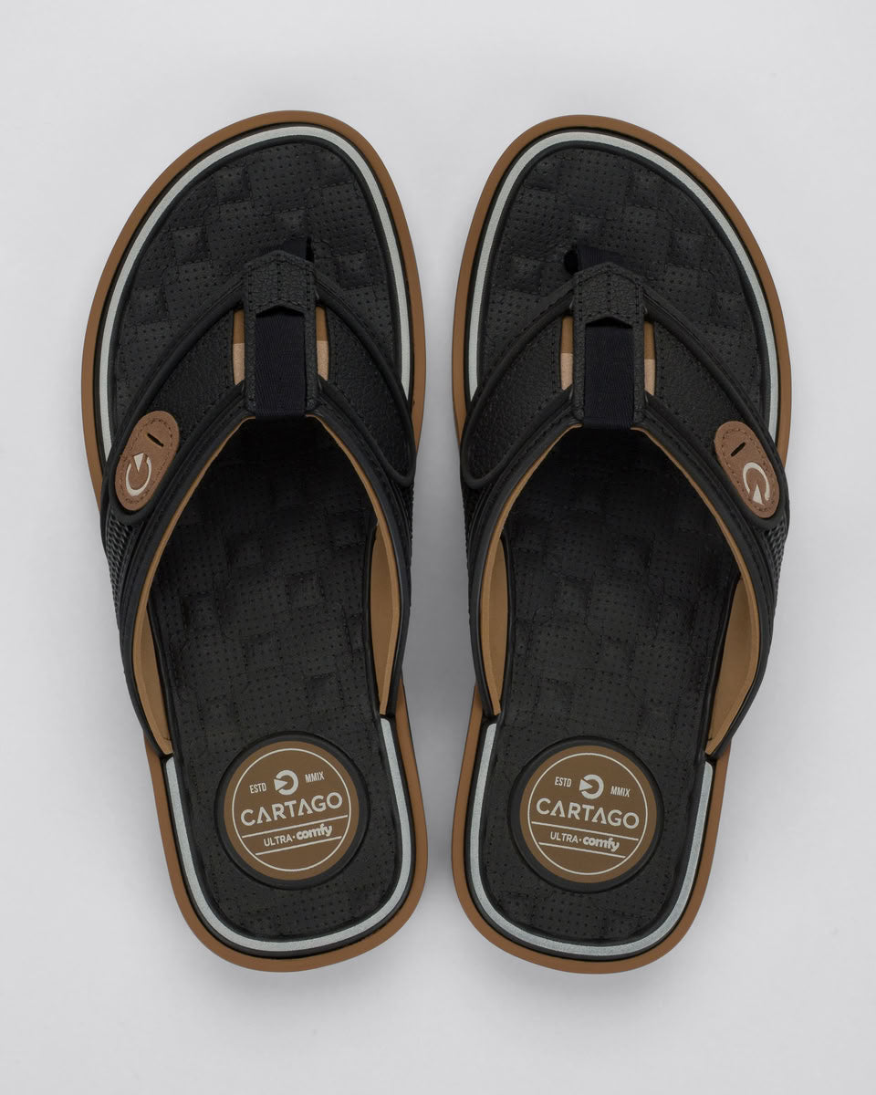 Sandalia Hombre Negro Lyon 334 Cartago