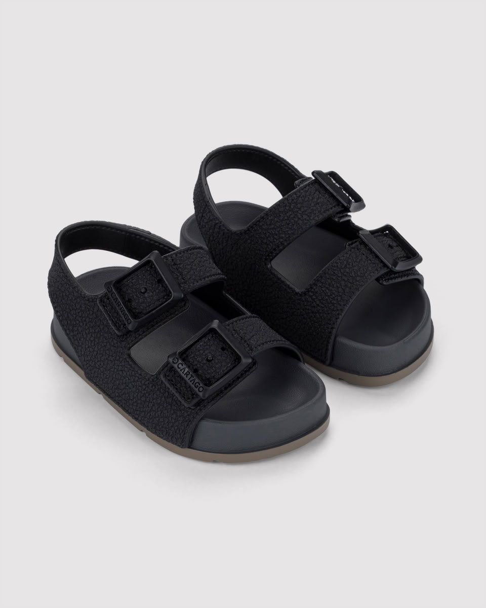 Sandalia Bebé Gris/Negro Milan 59 Cartago